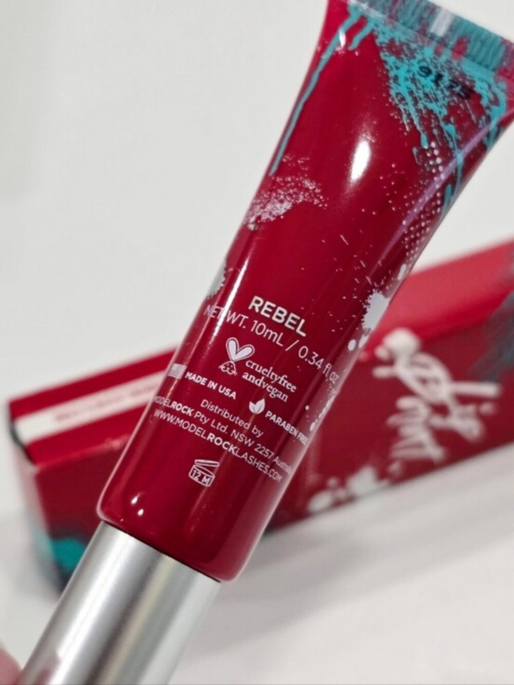 Modelrock ✦ Graffiti Lip Paint Red ✦ Glossy Full‑Coverage Vegan Longwear 10mL - Picture 8 of 8